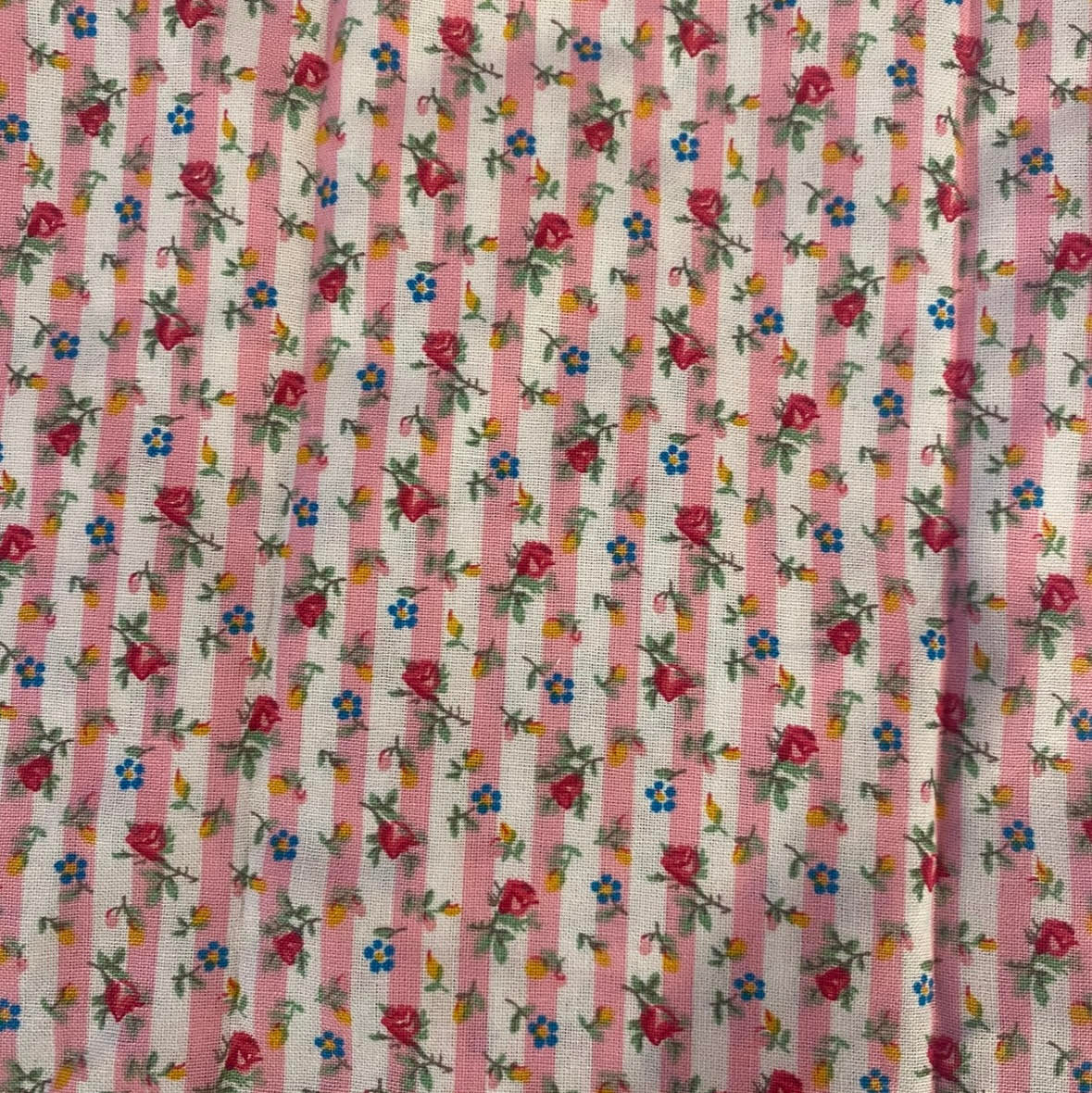 Bib & Burp Cloth Set: Striped Roses (Girl)
