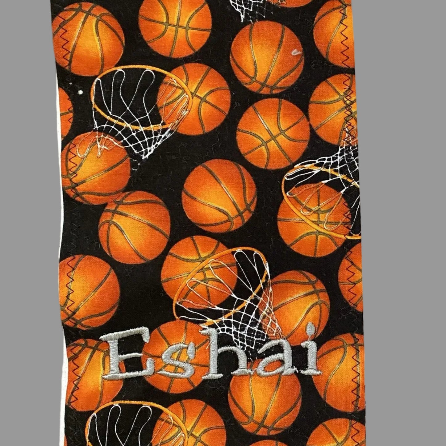 Bib & Burp Cloth Set: Basketballs