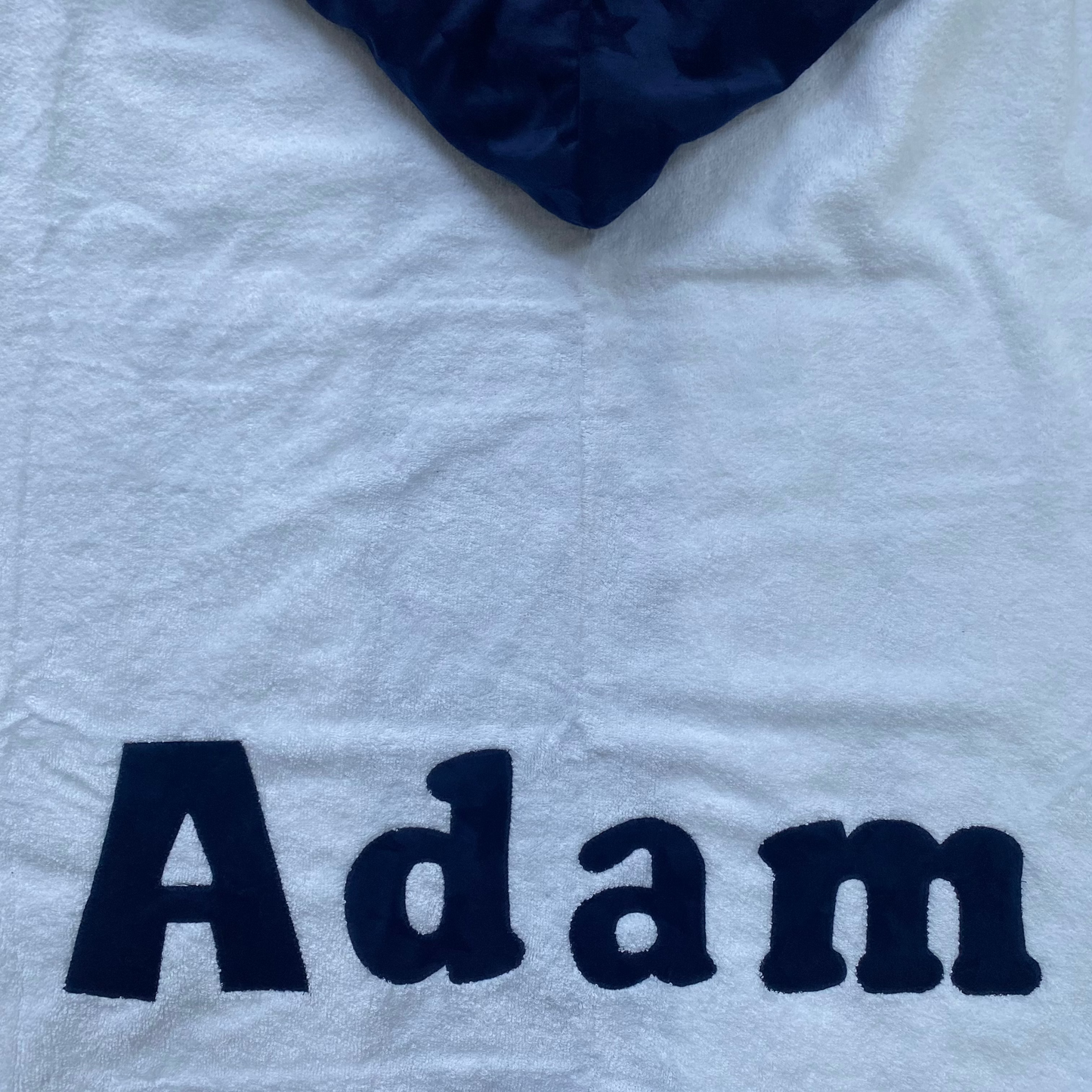 Hooded Towel Navy Minky (Boy)