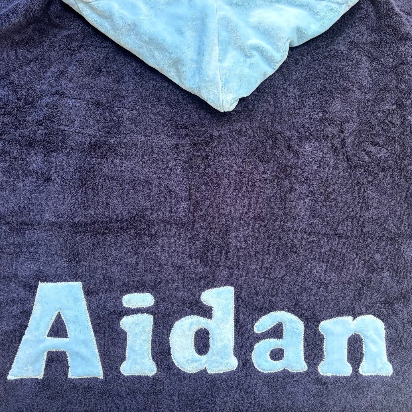Hooded Towel Light Blue Minky