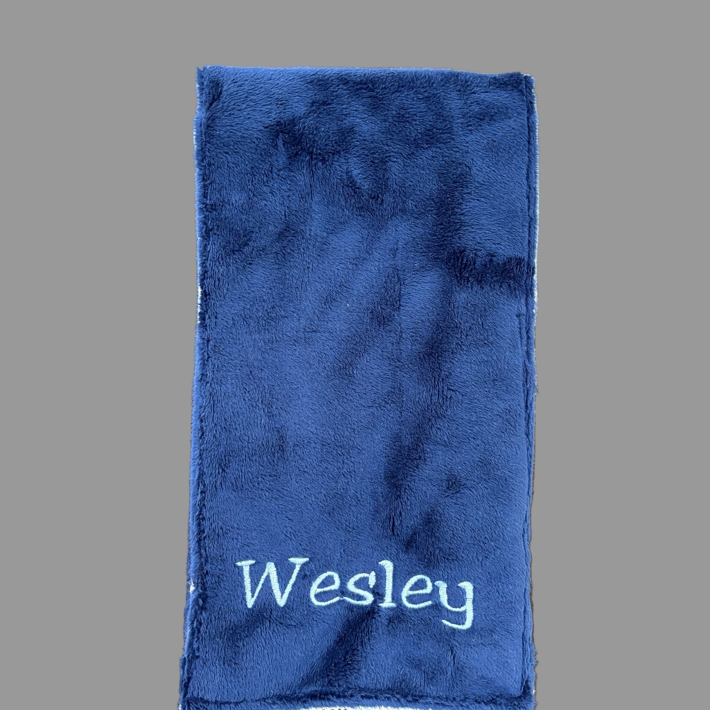 Bib & Burp Cloth Set: Navy Minky (Boy)
