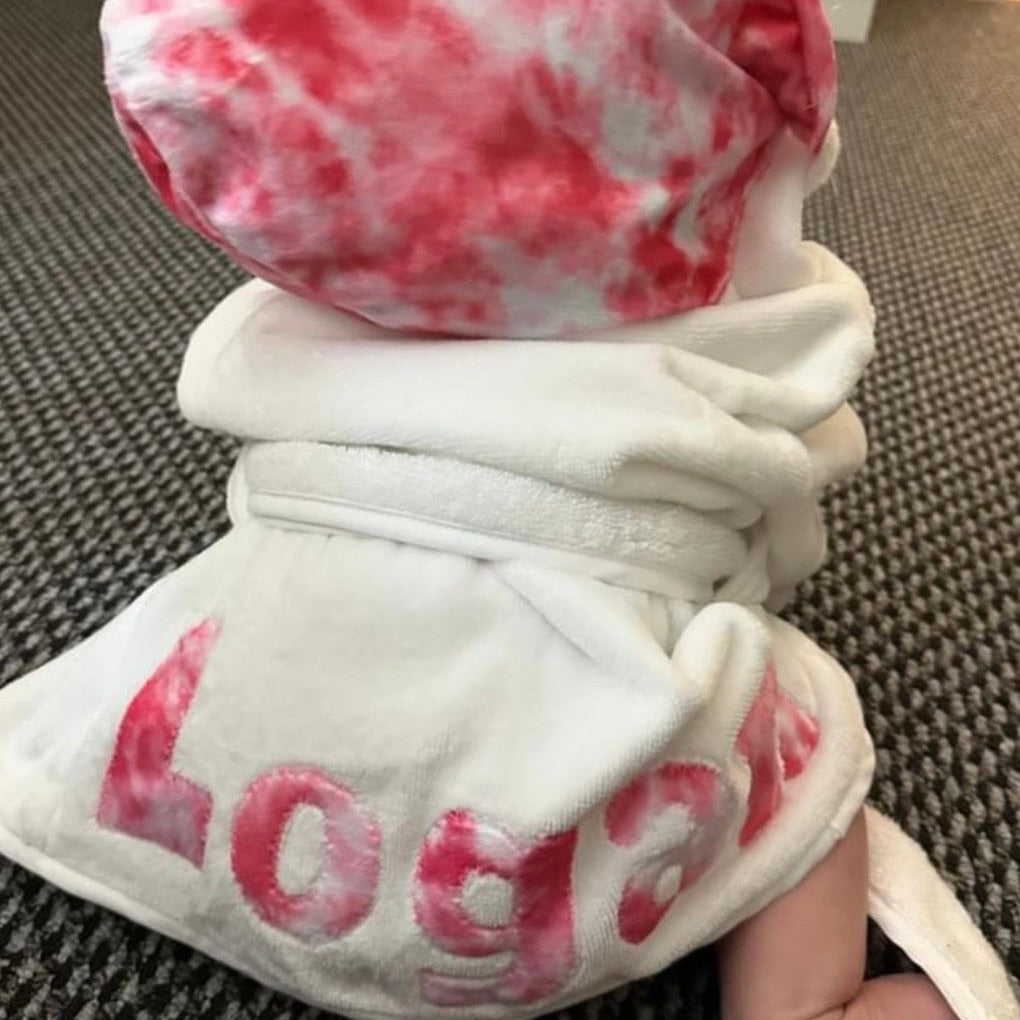 Robes (Girl)- Pink Tie Dye Minky