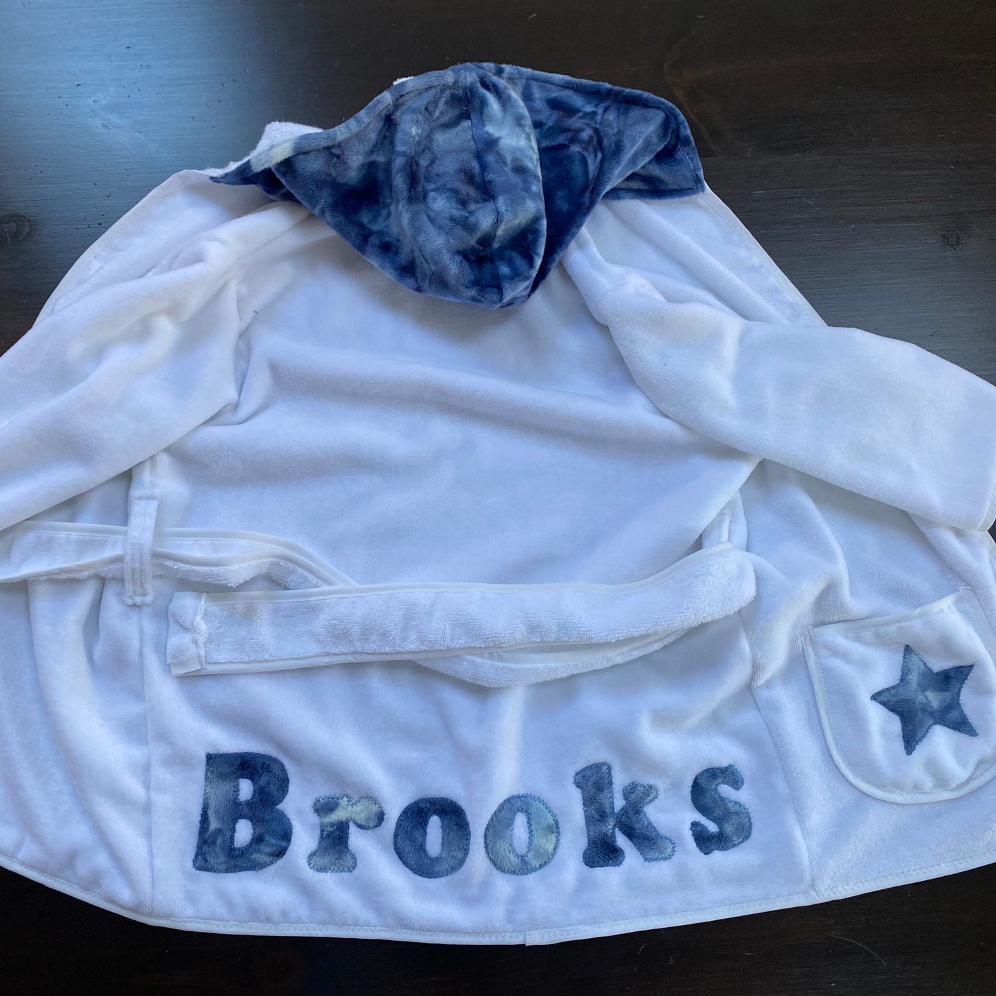 Robes (Boy) - Navy Tie Dye Minky